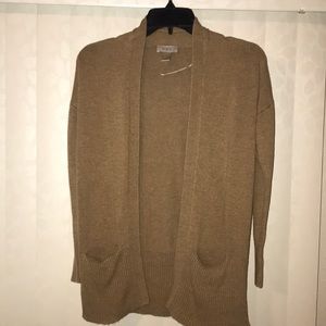 Ann Taylor LOFT Petite Tan Cardigan
